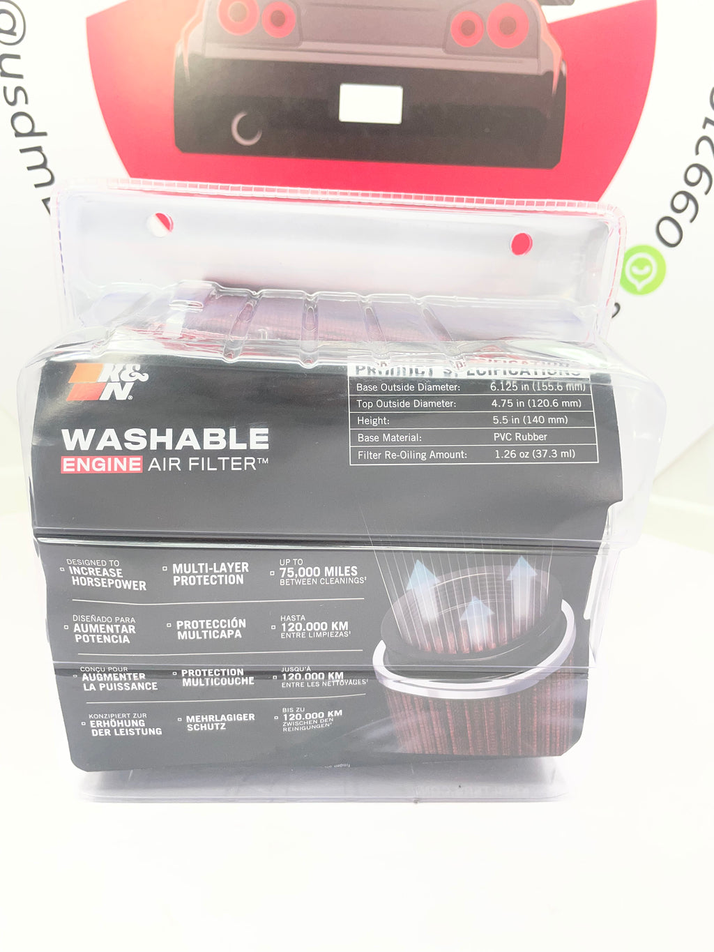 Filtro conico universal K&N original 5¨